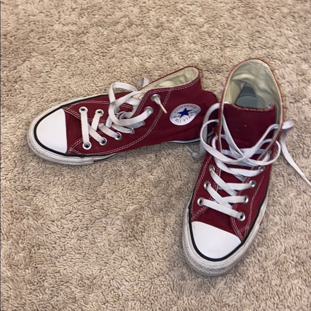 Converse Red High-Top Sneakers